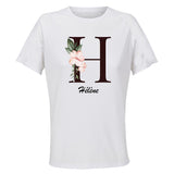 Maillot de Sport Femme Helene Lettre - T-Shirt Respirant Polyester Manches Courtes - Cadeau Sportive Anniversaire Noël Fête des Mères