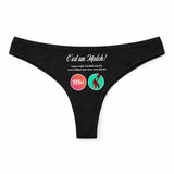 Culotte Tanga Personnalisé Femme Talons Hauts - sous-Vêtement Coton Idée Cadeau Humour Saint Valentin Anniversaire