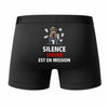 Caleçon Steven Silence Steven est en Mission - Humour Boxer Coton Idée Cadeau
