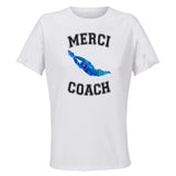 Maillot de Sport Femme pour Merci Coach - T-Shirt Respirant Polyester Manches Courtes - Cadeau Sportive Anniversaire Noël Fête des Mères