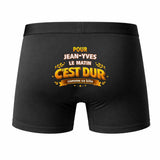 Caleçon pour Jean-Yves C'est Dur - Humour Boxer Coton Idée Cadeau Anniversaire