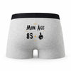 Caleçon 86 Ans - Humour Boxer Gris Motif Âge Idée Cadeau Anniversaire