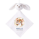 Doudou Bébé Lapin Maelle Amour Tigre Cadeau Naissance Fille Nouveau Né