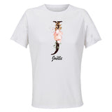 Maillot de Sport Femme Joelle Lettre - T-Shirt Respirant Polyester Manches Courtes - Cadeau Sportive Anniversaire Noël Fête des Mères