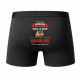 Caleçon Parrain Bricoleur - Humour Boxer Coton Idée Cadeau Fête des Pères