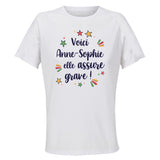 Maillot de Sport Femme Anne-Sophie Elle Assure - T-Shirt Respirant Polyester Manches Courtes - Cadeau Sportive Anniversaire Noël Fête des Mères