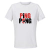 Maillot de Sport Femme Ping Pong Minimaliste - T-Shirt Respirant Polyester Manches Courtes - Cadeau Sportive Anniversaire Noël Fête des Mères