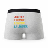 Caleçon Joffrey Mythe Légende Vintage - Humour Boxer Gris Idée Cadeau