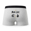 Caleçon 48 Ans - Humour Boxer Gris Motif Âge Idée Cadeau Anniversaire