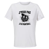 Maillot de Sport Femme Paintball J'peux Pas - T-Shirt Respirant Polyester Manches Courtes - Cadeau Sportive Anniversaire Noël Fête des Mères
