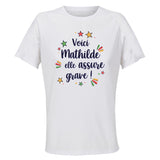 Maillot de Sport Femme Mathilde Elle Assure - T-Shirt Respirant Polyester Manches Courtes - Cadeau Sportive Anniversaire Noël Fête des Mères