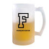 Verre à Bière François-Xavier Lettre Sport | Chope de Bière Pinte | Idée Cadeau Prénom Style Basket Université Anniversaire Papa Collègue Départ Retraite Noël
