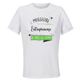 Maillot de Sport Femme Entrepreneuse Meilleure de Tous Les Temps Femme-2 - T-Shirt Respirant Polyester Manches Courtes - Cadeau Sportive Anniversaire Noël Fête des Mères