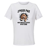 Maillot de Sport Femme Cocker J'peux Pas - T-Shirt Respirant Polyester Manches Courtes - Cadeau Sportive Anniversaire Noël Fête des Mères