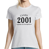 Cuvée 2001 Grand cru d'exception | T-Shirt Anniversaire Femme année de Naissance