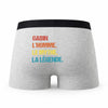 Caleçon Gabin Mythe Légende Vintage - Humour Boxer Gris Idée Cadeau