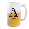 Verre à Bière Ayden Lettre Chic | Chope de Bière Pinte | Idée Cadeau Prénom Anniversaire Papa Collègue Départ Retraite Noël