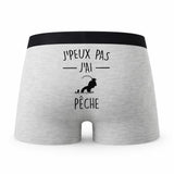 Caleçon J_Peux Pas Peche - Humour Boxer Gris Idée Cadeau Passion