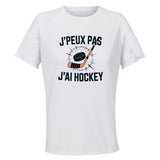 Maillot de Sport Femme Hockey J'peux Pas - T-Shirt Respirant Polyester Manches Courtes - Cadeau Sportive Anniversaire Noël Fête des Mères
