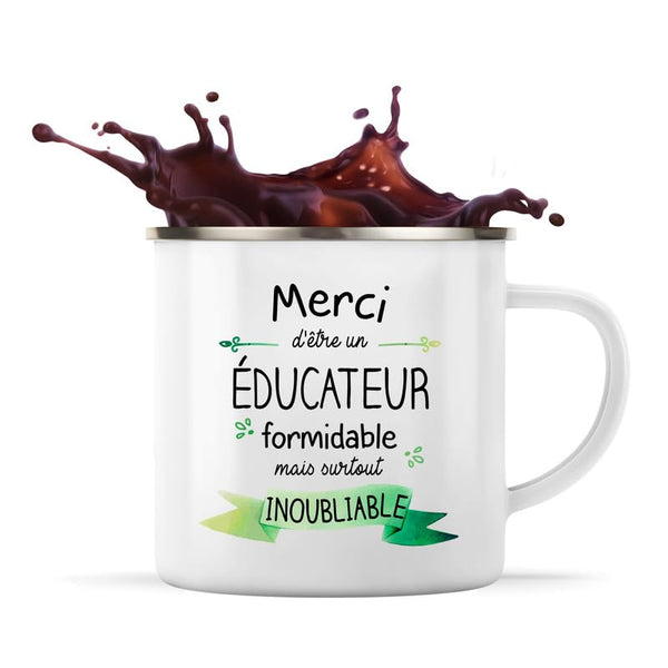 Tasse métallique Merci Éducateur Inoubliable