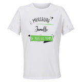 Maillot de Sport Femme Jumelle Meilleure de Tous Les Temps Femme-1 - T-Shirt Respirant Polyester Manches Courtes - Cadeau Sportive Anniversaire Noël Fête des Mères