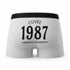 Caleçon Millésime 1987 - Humour Boxer Gris Idée Cadeau Anniversaire