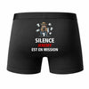 Caleçon Jeremy Silence Jeremy est en Mission - Humour Boxer Coton Idée Cadeau