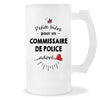 Verre à bière Commissaire de police adoré | Chope de Bière Pinte Idée Cadeau Humour Collègue famille Homme Anniversaire Noël