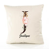 Housse de Coussin Premium Josélyne Lettre - Coton Canvas Fairtrade Beige Idée Cadeau Décoration Canapé 40x40