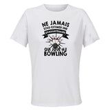 Maillot de Sport Femme Bowling Quarantenaire - T-Shirt Respirant Polyester Manches Courtes - Cadeau Sportive Anniversaire Noël Fête des Mères