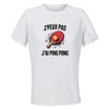 Maillot de Sport Femme Ping Pong J'peux Pas - T-Shirt Respirant Polyester Manches Courtes - Cadeau Sportive Anniversaire Noël Fête des Mères