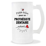 Verre à bière Prothésiste dentaire adoré | Chope de Bière Pinte Idée Cadeau Humour Collègue famille Homme Anniversaire Noël