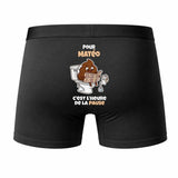 Caleçon Matéo pour Matéo Heure de la Pause - Humour Boxer Coton Idée Cadeau