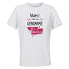 Maillot de Sport Femme pour Merci Gendarme Geniale - T-Shirt Respirant Polyester Manches Courtes - Cadeau Sportive Anniversaire Noël Fête des Mères