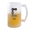 Verre à Bière Cyril Lettre Chaine | Chope de Bière Pinte | Idée Cadeau Prénom Motard Biker Mob Anniversaire Papa Collègue Départ Retraite Noël