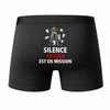 Caleçon Tristan Silence Tristan est en Mission - Humour Boxer Coton Idée Cadeau