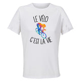 Maillot de Sport Femme Velo C'est La Vie - T-Shirt Respirant Polyester Manches Courtes - Cadeau Sportive Anniversaire Noël Fête des Mères