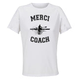 Maillot de Sport Femme pour Merci Aviron Coach - T-Shirt Respirant Polyester Manches Courtes - Cadeau Sportive Anniversaire Noël Fête des Mères