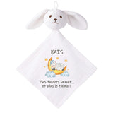 Doudou Bébé Lapin Kais Dodo Mouton Gaze de Coton Cadeau Baby Shower