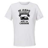 Maillot de Sport Femme Caravane Sexagenaire - T-Shirt Respirant Polyester Manches Courtes - Cadeau Sportive Anniversaire Noël Fête des Mères