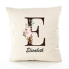Housse de Coussin Premium Elisabeth Lettre - Coton Canvas Fairtrade Beige Idée Cadeau Décoration Canapé