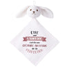 Doudou Bébé Lapin Lauriane Créature Parfaite Gaze de Coton Cadeau Baby Shower