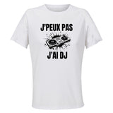 Maillot de Sport Femme DJ J'peux Pas - T-Shirt Respirant Polyester Manches Courtes - Cadeau Sportive Anniversaire Noël Fête des Mères