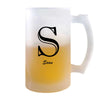 Verre à Bière Soan Lettre Chic | Chope de Bière Pinte | Idée Cadeau Prénom Anniversaire Papa Collègue Départ Retraite Noël