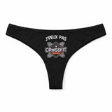 Culotte Tanga Personnalisé Femme Jpeux Pas Jai Crossfit Kopia Jpeux Pas - sous-Vêtement Coton Idée Cadeau Humour Saint Valentin Anniversaire