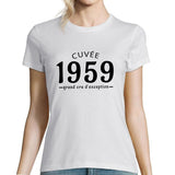 Cuvée 1959 Grand cru d'exception | T-Shirt Anniversaire Femme année de Naissance