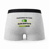 Caleçon Chargement en Cours Jean-Baptiste - Humour Boxer Gris Idée Cadeau