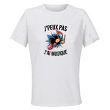Maillot de Sport Femme Musique J'peux Pas - T-Shirt Respirant Polyester Manches Courtes - Cadeau Sportive Anniversaire Noël Fête des Mères