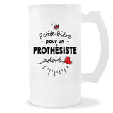 Verre à bière Prothésiste adoré | Chope de Bière Pinte Idée Cadeau Humour Collègue famille Homme Anniversaire Noël