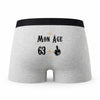 Caleçon 64 Ans - Humour Boxer Gris Motif Âge Idée Cadeau Anniversaire
